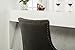 Roundhill Furniture C169CC Button Tufted Solid Wood Wingback Hostess Chairs with Nail Heads, Set of 2, Charcoal