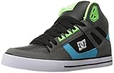 DC Men's Spartan High WC Skateboarding Shoe, Grey/Green/Blue, 10 D US