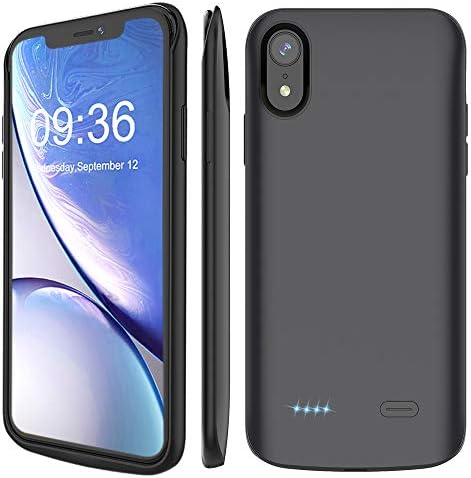 Stoon iPhone XR Battery Case, 6000mAh Portable Charger Case Rechargeable Extended Backup Protective Battery Pack Charging Case Cover for iPhone XR(6.1Inch) (Black)