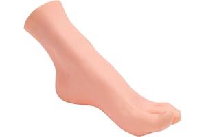 YANGSHINE Lifelike Manikin Feet PVC Foot Lifesize Male Mannequin Foot Model for Painting Teaching Arts Drawing Sketching Jewelry Display -Men's Right Foot,24.5cm