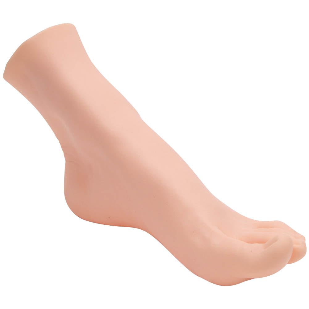 Lifelike Manikin Feet PVC Foot Lifesize male Mannequin Foot Model for Painting Teaching Arts Drawing Sketching Jewelry Display -Men's Right Foot,24.5cm