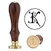 Seal Wax Stamp, Yoption Vintage Retro Brass Head Wooden Handle Gothic Font Letter Initial Sealing Wax Stamp Classic Wax Seal Stamp (K)