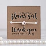 Thank you flower girl gift, Thank you for being my flower girl bracelet, Flower girl gifts, Ivory
