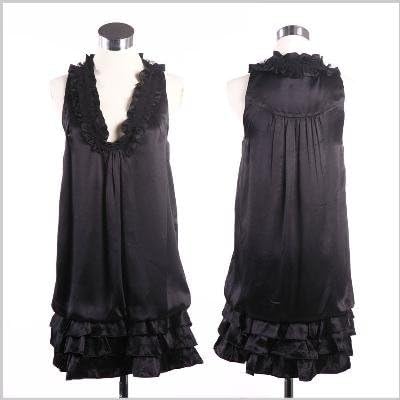 Amazon Ruffle Mini One Piece Dress Black S ワンピース チュニック 通販