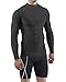 New Men Athletic Apparel Long Sleeves Shirts Skin Tights Compression Base Under Layer Top (L, NT012 Black)