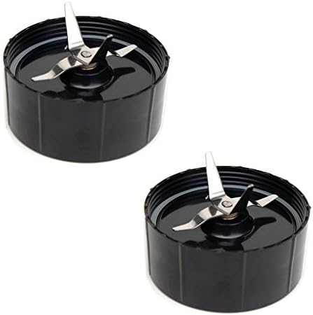 Magic Bullet Replacement Cross Blades for the Magic Bullet Blender Juicer Mixer ORIGINAL Model MB 1001 ONLY - 2 Pack - Black
