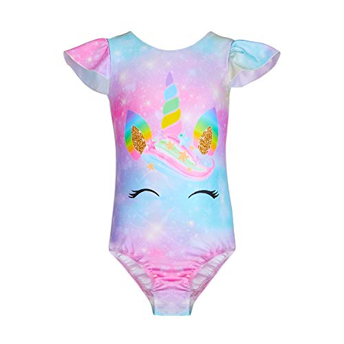 MHJY Girls Gymnastics Leotard Unicorn Ballet Dancewear One-Piece Activewear Bodysuit Athletic Leotards