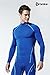 TSLA Men's UPF 50+ Mock Long Sleeve Compression Shirts, Athletic Workout Shirt, Base Layer for Water Sports, BLM Edition Blue, Medium
