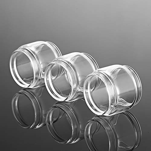 RUIYITECH Replacement Pyrex Rainbow Transparent Glass Tube Bubble for Uwell Crown 4 IV Tank Crown 4 RTA Atomizer (3 Pack) (Clear)