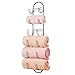 mDesign Steel Wall Mount Towel Rack with 6 Compartments - Towel Holder and Towel Storage Shelf Organizer for Bathroom, Powder Room - Bronze