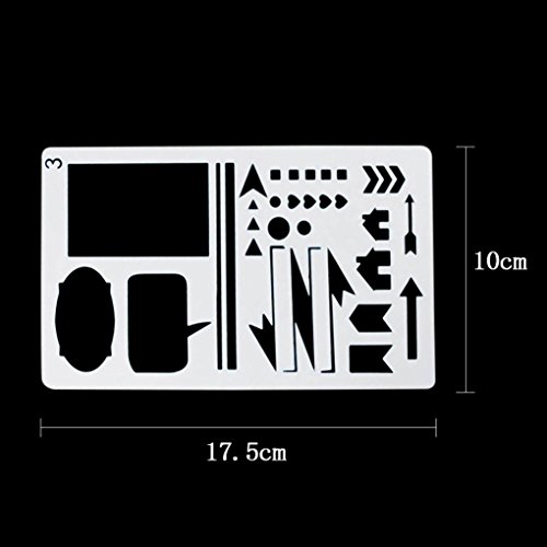 DIY Drawing Template, SWPS Painting Template Tool for Diary Scrapbook Craft Projects