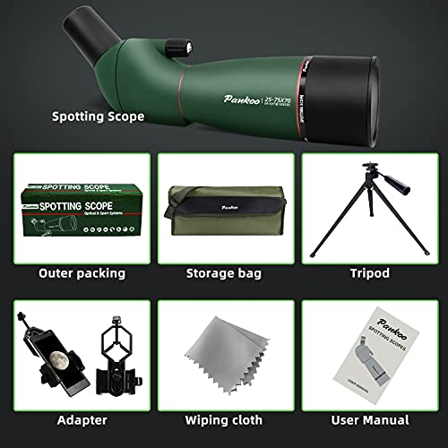 PankooFamily 2575X70 HD Spotting Scope Hunting Spotting Scopes with