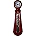 Lily's Home Two-in-One Weather Station, with Galileo Thermometer and Analog Clock, 5 Multi-Colored Spheres (18 Inches)