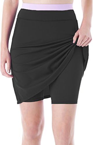 Seagoo Swim Skirt with Built in Shorts for Women UV Protection Skirted Swim Bottom Rash Guard