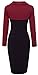 HOMEYEE® Women's Retro Chic Colorblock Lapel Career Tunic Dress B238 (L, Red)