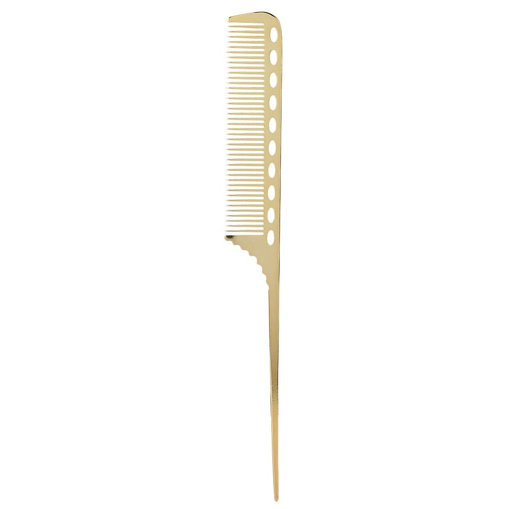 Tail Comb, Professional Hair Comb for Sectioning, Backcombing and Intricate Styling(Gold)