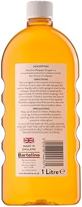 Bartoline Wallpaper Stripper 1L Concentrated Solution for Easy Removal view 2