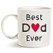 MAUAG Best Dad Coffee Mug, Best Dad Ever Unique Birthday Gifts Idea for Dad Father Papa Daddy Cup White, 11 Oz
