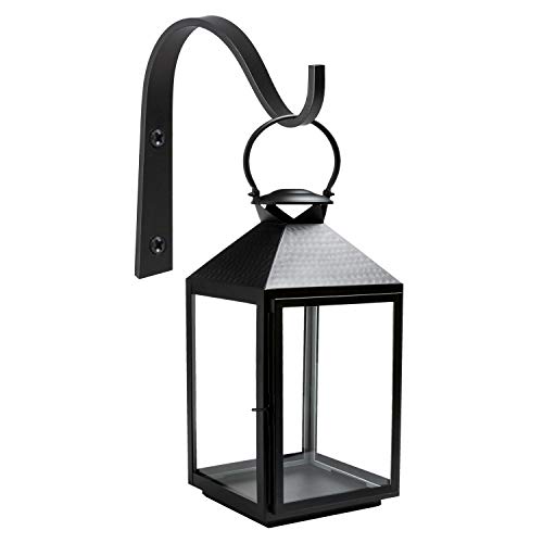 Mkono Iron Wall Hooks Metal Lantern Bracket Decorative Coat Hook for