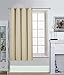 Blackout, Room Darkening Curtains Window Panel Drapes - (Beige Color) 1 Panel, 52 inch wide by 63 inch long each panel, 8 Grommets / Rings per panel, 1 Tie Back included - by Utopia Bedding