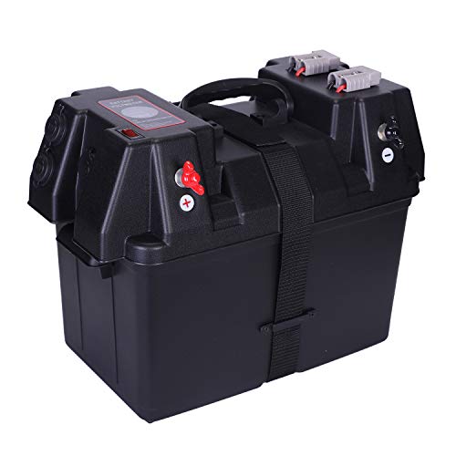 Homeon Wheels Trolling Motor Battery Marine Boat Smart Battery Box