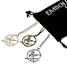 Charm Mocking Bird and Arrow Pendant Set Gold Bronze Silver in Long Sweater Chain Link Necklace