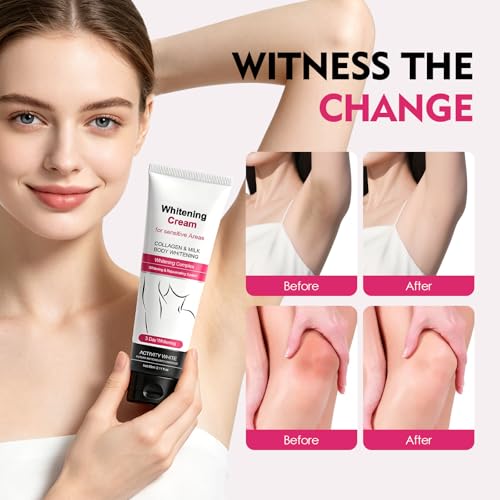 Niacinamide Body Lightening Cream, Underarm and Intimate Lightening Cream, Intimate Whitening Cream for Armpits, Knees, Inner Thigh and Sensitive Areas, Moisturizing and Uniforming Action
