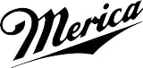 Merica Premium 5 inch WHITE Decal | Miller Font | 'Merica | 3 percenter | III% | 3UP| Sniper | MAGA | Chris Kyle | America | III% | Patriot | Trump | Miller Lite Font