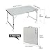 REDCAMP Aluminum Folding Table 4 Foot, Portable and Adjustable White