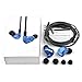 YINYOO Comfort Stereo Earbuds KZ ZS5 Double Dynamic and Double Balance Armature High Resolution Heave Bass Hybrid in Ear Earphone HiFi DJ Monitor Earphones Earplug Headset (Blue no Microphone)
