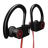 JDB Sport Wireless Bluetooth Headphones In-ear Earbud IPX4 Sweatproof Noise Cancelling for Samsung iPhone iPad HTC and More Smartphones (RED)
