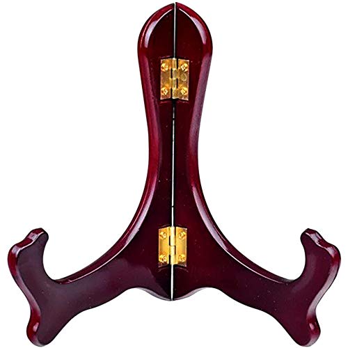 image for Onwon Wooden Easel Mahogany Finish Display Stand Plate Holder Picture 