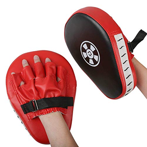XGEEK 2PCS PU Leather Punching Kicking Palm Pad Target Mitt Glove for