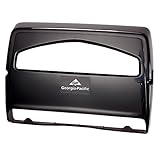 Georgia Pacific 57748 Safe-T-Gard 1/2 Fold Toilet Seat Cover Dispenser, Black