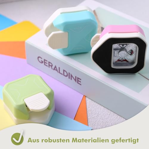 HAKACC 3 Stück Eckenabrunder Stanzer, Eckstanzer für Papier Papierstanzer Eckenstanzer Fotos Eckenrunder für DIY Projekte Kartenherstellung Karton Scrapbooking