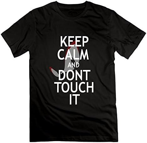 HuaYuansvip Keep Calm And Dont Touch It Men's T-Shirt X-Large Black Mens
