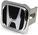 Au-Tomotive Gold, INC. Black Honda Logo Hitch Cover 2" Hitch Receivers Cover Plug Stainless Steel primary