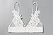BellisMira Women's Crochet Crop Top Camisole Lace Vest Spaghetti Strap Halter Bralette White, M