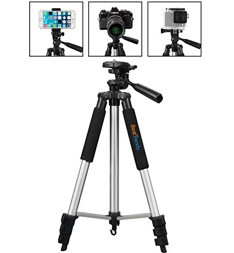 BestTrendy-42-inch-Portable-Aluminum-Camera-Tripod-Lightweight-Travel-Cellphone-Mount-Stand-with-Bag-Bluetooth-Remote-Control-for-DSLR-Cameras-iPhone-Samsung-Gopro