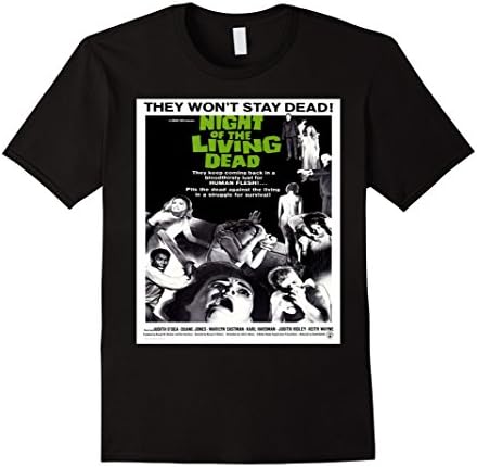 Mens Night of Living Dead - Vintage Zombie Movie T Shirt Small Black