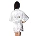 Bachelorette White Satin Rhinestone Bride Robe