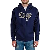 Los Angeles Rams NFL Men's Distressed Team Logo Full Zip Up Hoodie