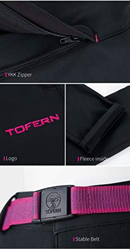image for Tofern Womens Winter Warm Breathable Waterproof Windproof Softshell Pa