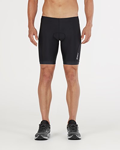 2XU Mens Active Tri Short, Black/Black, Medium - Thumbnail 2