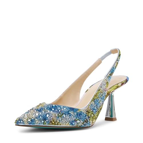 Betsey Johnson Women’s Clark Pump, Blue Tulip, 7