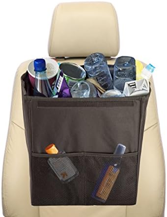 Oetoe Car Garbage Can - Luxury 100% Leakproof Lightweight Stylish X-Large Car Trash Bin, Car Trash Can, Sturdy Auto Trash Bag, Perfect for Car Seat Headrest or Car Floor, Car Garbage Organizer