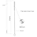 Dakoufish 12 Piece 9 Inch Reusable Plastic Thick Drinking Straws BPA Free Mason Jar Straws transparent small Stripe (9inch Black)