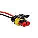 Diageng 5 Kit 2 Pin Way Car Waterproof Electrical Connector Plug with Wire AWG Marine (Black with black and red cables)