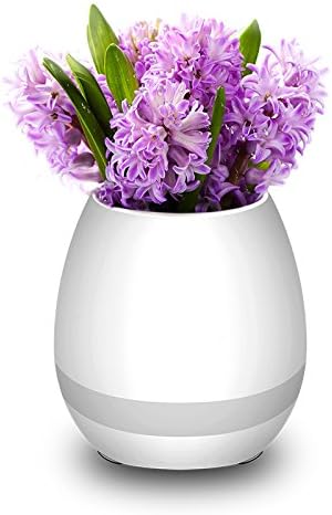 Round Flower Pot Bluetooth Speaker - VDIAGTOOL Music Plant Pot with 7 Colors Night Light