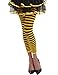 Forum Novelties Women's Novelty Bumble Bee Leggings, Yellow/Black, One Size